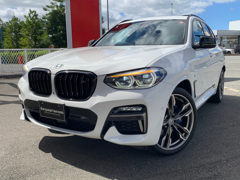 BMW X3 M40i　ディーラー車　黒革パワーシート　パノラマサンルーフ　純正ナビTV360°カメラ　harman/kardonサウンド　ワイヤレスチャージ　ヘッドアップディスプレイ　Mブルーブレーキキャリパー　純正21インチAW　有償保証制度有り