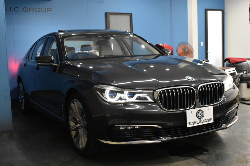 BMW 7シリーズ 740i ﾌﾟﾗｽP ﾚｰｻﾞｰLED ｻﾝﾙｰﾌ 追従ACC 全席ﾋｰﾀｰ付白革 F